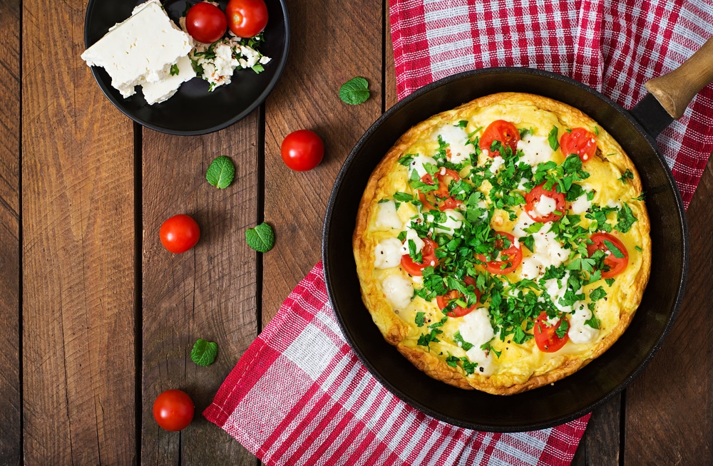 Omlet s povrćem i feta sirom